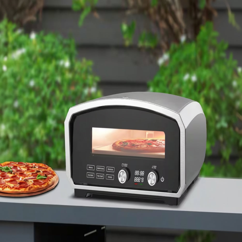 Electric Indoor and Outdoor Pizza Oven in Stainless Steel
