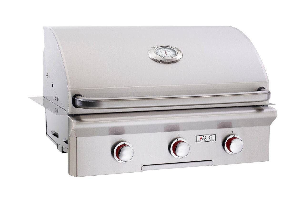AOG L-Series 30" Built-In Gas Grill | Halogen Lights | 304 Stainless Steel | Made in USA