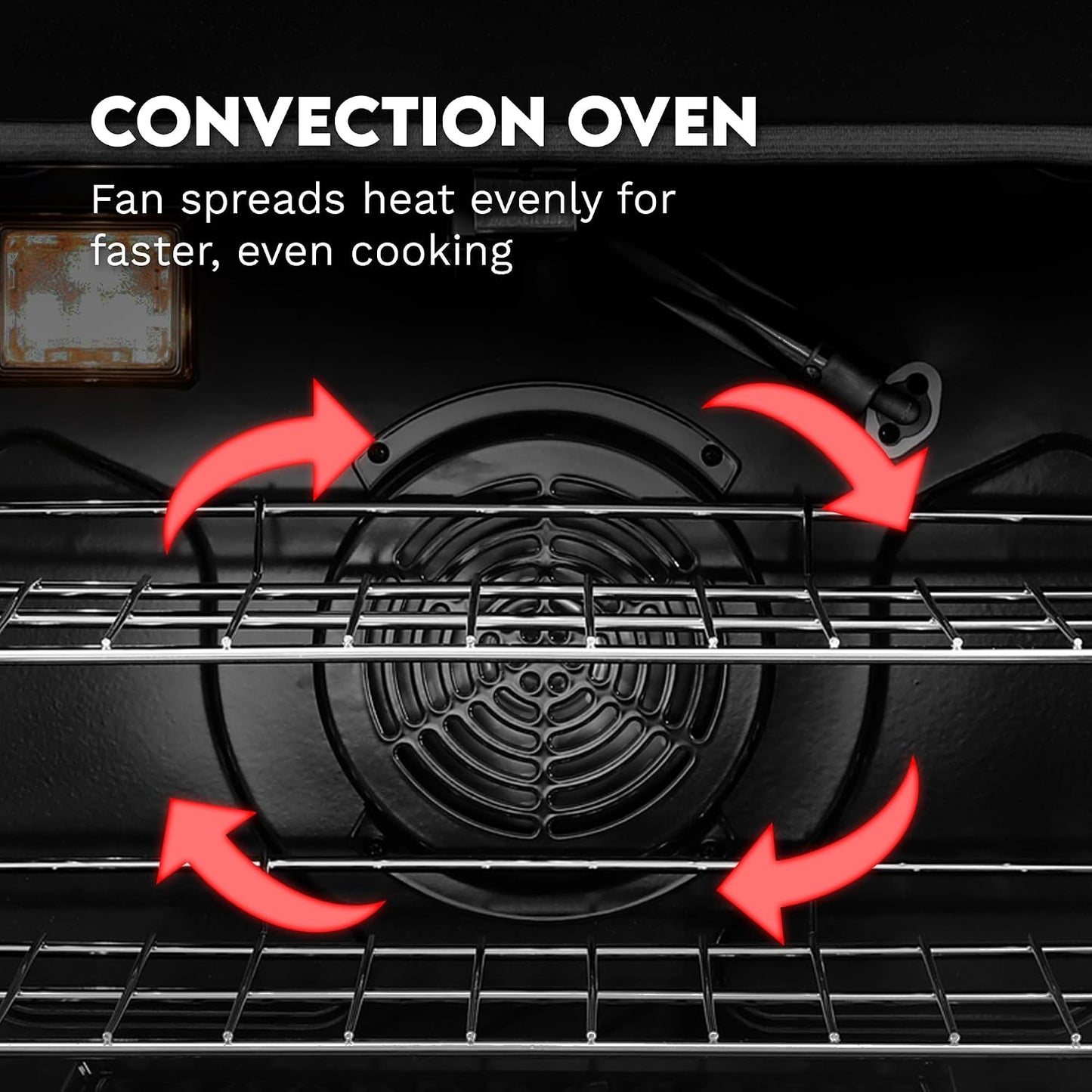 30 In. Haven Coll 4.8 Cu Ft 5 Burner Gas Range, Convection, Stainless Steel | COS-EPGR304 Convection Oven, Knob LED Indicators, Mirror Finished Knobs, Storage Drawer, Liquid Propane Convertible