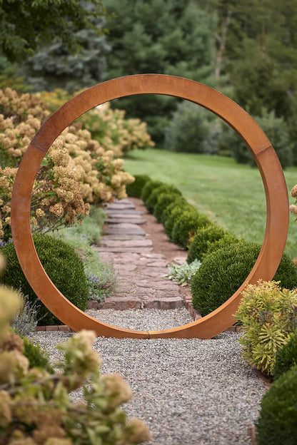Corten Steel Moongate Garden Archway