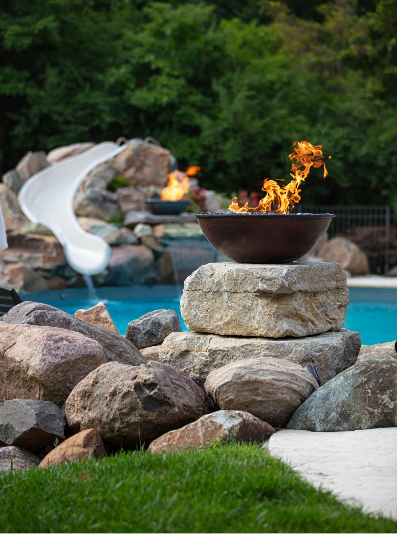 HPC Fire Tempe 31" Hand-Hammered Copper Fire Bowl