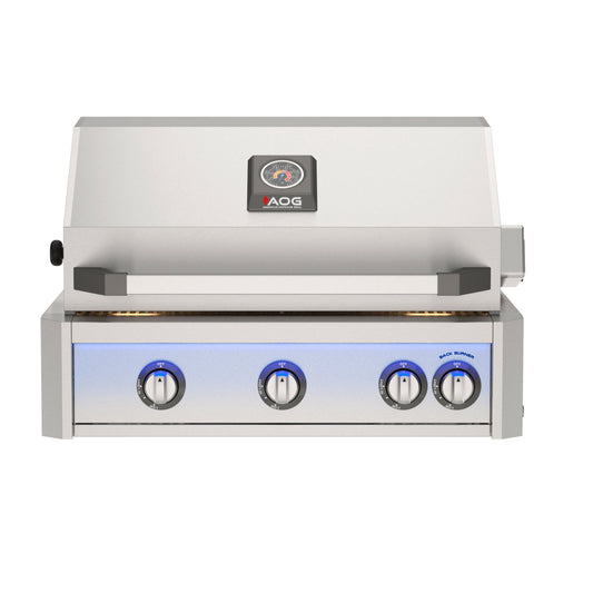 AOG L-Series 30" Built-In Gas Grill | Halogen Lights | 304 Stainless Steel | Made in USA