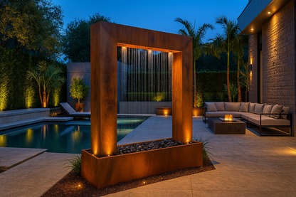 Serenity Frame Rain Curtain Fountain