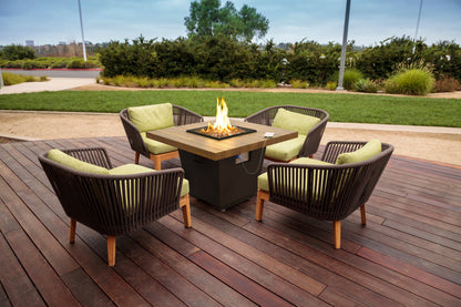 American Fyre Designs Cosmo Rectangle GFRC Fire Table | Hand-Finished in California | NG & LP