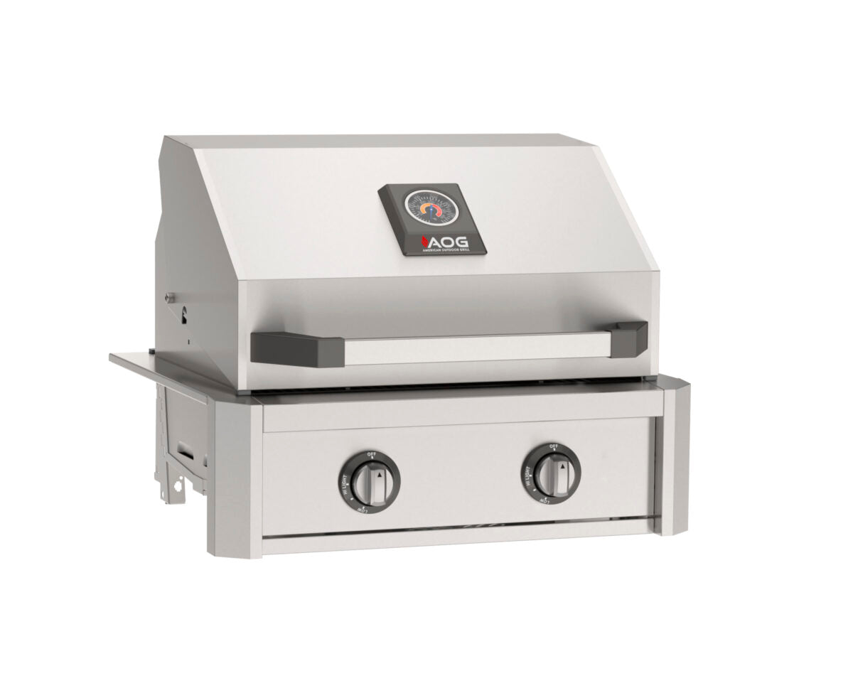 AOG 24-Inch T-Series Gas Grill | 304 Stainless Steel | Freestanding | Made in USA