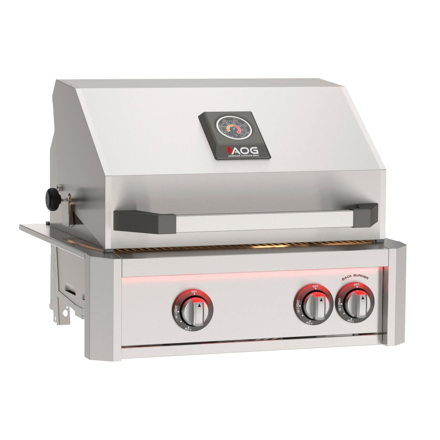 AOG L-Series 24" Built-In Gas Grill | Halogen Lights | 304 Stainless Steel | Made in USA