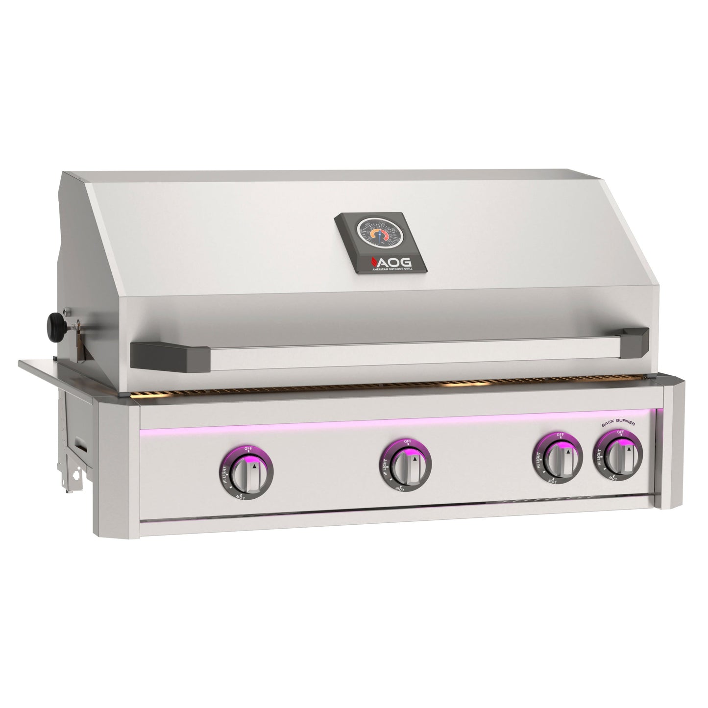 AOG L-Series 36" Built-In Gas Grill | Halogen Lights + LED Bar | Rotisserie Included | Made in USA