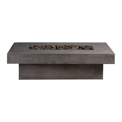 Toplina - Rectangular Concrete Fire Pit Table