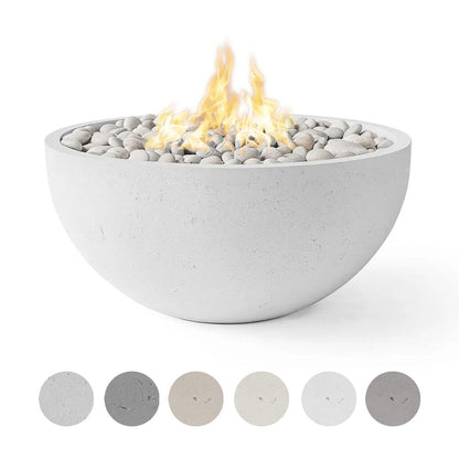 HPC Fire Dekko Serenade 32" Concrete Fire Bowl | Lightweight | 65K–140K BTU