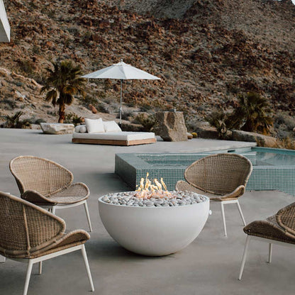 HPC Fire Dekko Serenade 40" Concrete Fire Bowl | Lightweight | 65K–140K BTU