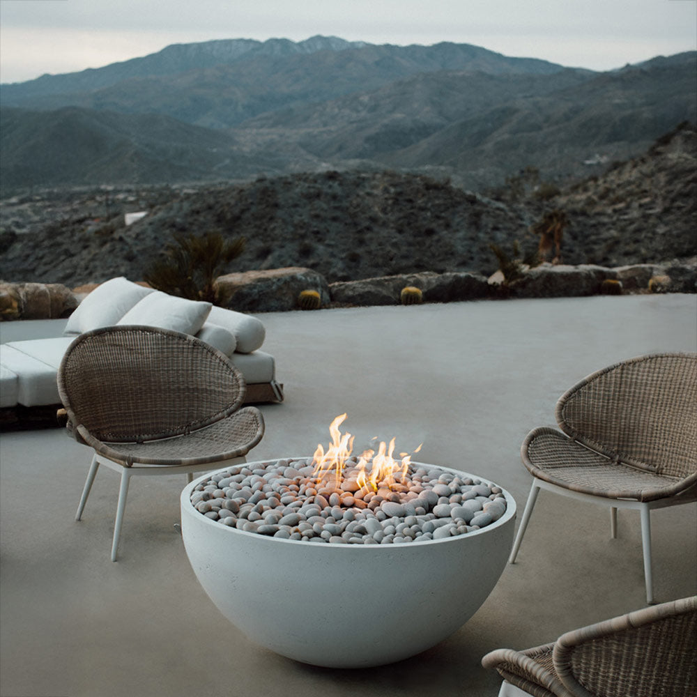 HPC Fire Dekko Serenade 40" Concrete Fire Bowl | Lightweight | 65K–140K BTU